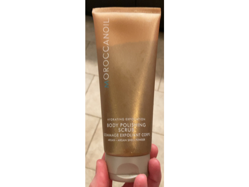 Moroccanoil Body Polishing Scrub, Argan Shell Powder, 6.7 fl oz/200 mL
