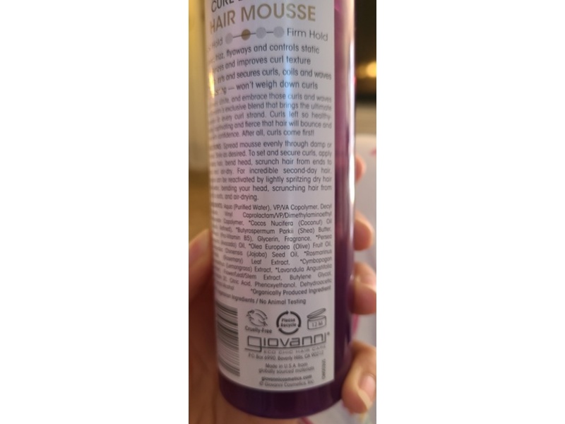 Giovanni Curl Habit Curl Defining Hair Mousse, 7 fl oz/207 mL