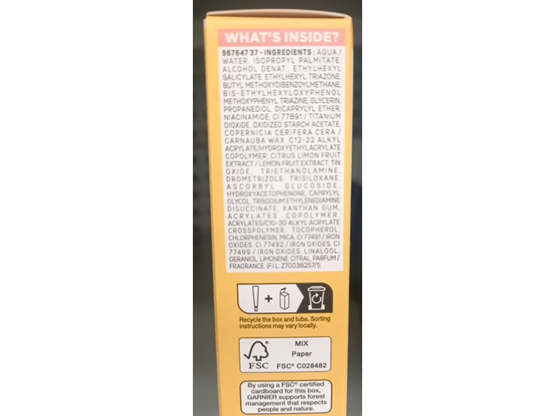 Garnier Daily Tinted Glow Even Tone Fluid, Vitamin C, SPF 50+, 40 mL