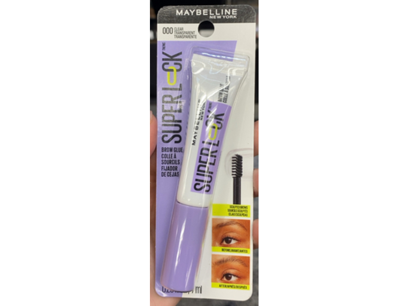 Maybelline New York Super Lock Brow Glue, 000 Clear, 0.23 fl oz/7 mL