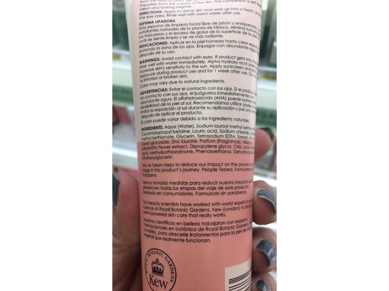 botanics all bright foaming face wash