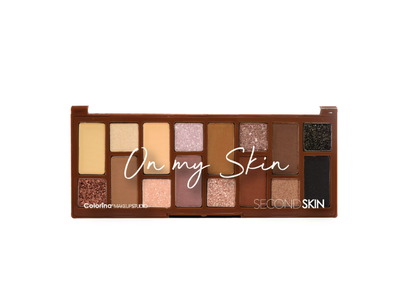 Colorina Makeup Studio Second Skin Shadow Palette, 16 Color, On My Skin, 0.83 oz/23.8 g