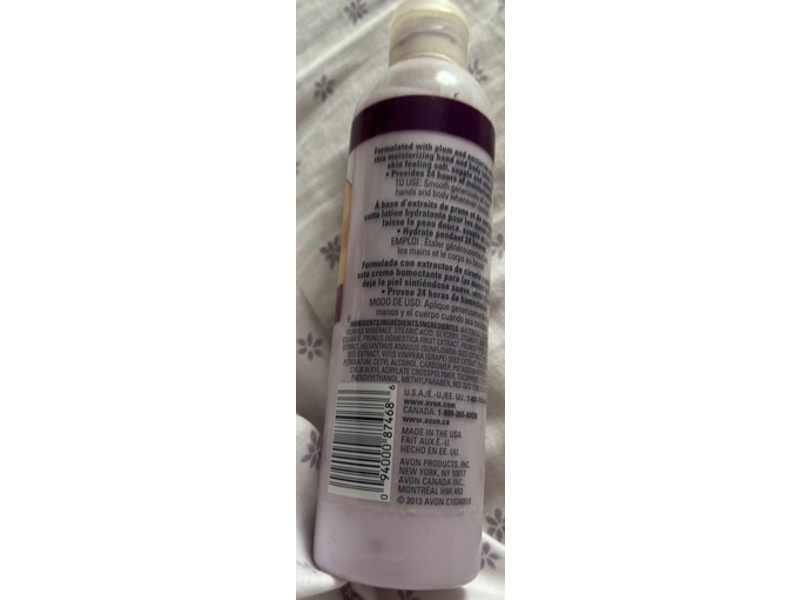 Avon Naturals Body Lotion, Plum & Nectarine, 8.4 fl oz/250 mL