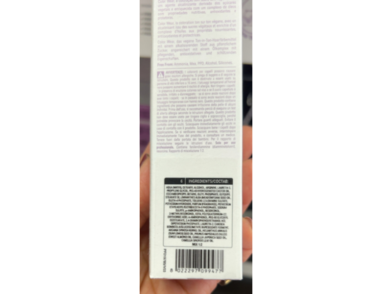 Alfaparf Milano Color Wear Colouring Cream, 6, 2.05 oz/58.2 g