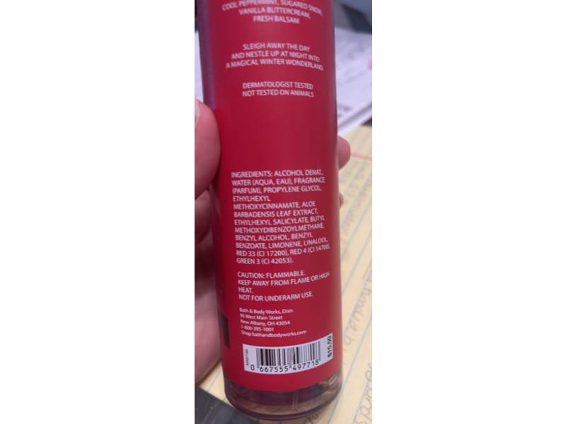 Bath & Body Works Twisted Peppermint, Fine Fragrance Spray, 8 fl oz/236 mL