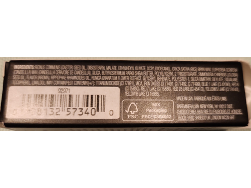 bareMinerals Mineralist Hydra-smoothing Lipstick, Memory, 0.12 oz/3.6 g