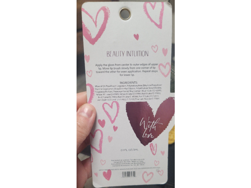 Beauty Intuition Lip Gloss, With Love, 0.1 fl oz/3 mL