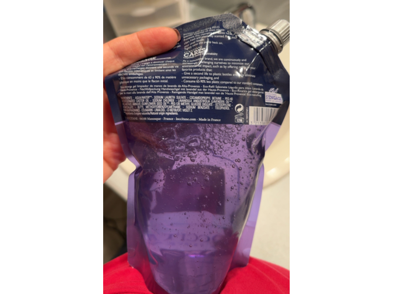 L'Occitane Cleansing Hand Wash, Lavender, 16.9 oz/500 g