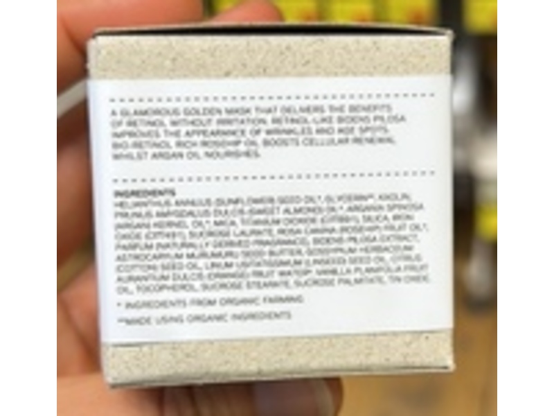 Evolve Organic Beauty Bio-Retinol Gold Face Mask, 2 fl oz/60 mL