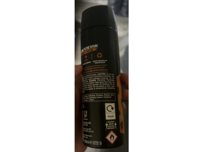 Lynx High Definition Fragrance Deodorant Body Spray, Leather & Cookies, 200 mL