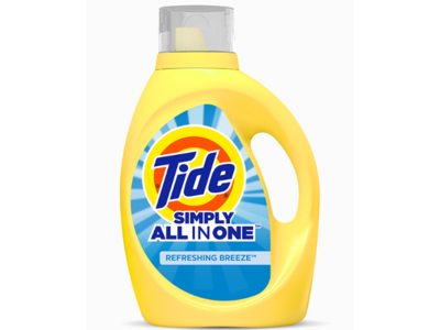 Tide Simply All In One Laundry Detergent, Refreshing Breeze, 48 Loads, 63 fl oz/1.86 L