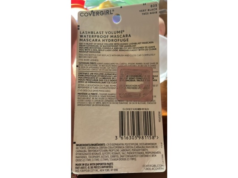 Covergirl Lash Blast Volume Waterproof Mascara, 825 Very Black, 0.44 fl oz/13.1 mL