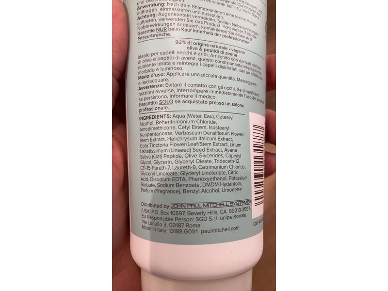 Paul Mitchell Clean Hydrate Conditioner, 8.5 fl oz/250 mL
