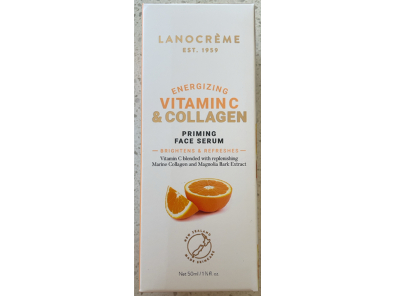 Lanocreme Energizing Vitamin C & Collagen Priming Face Serum, 1 fl oz/50 mL