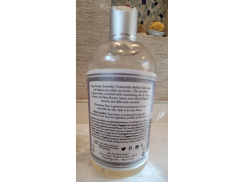Deep Steep Bubble Bath, Lavender+ Chamomile, 17 fl oz/503 mL