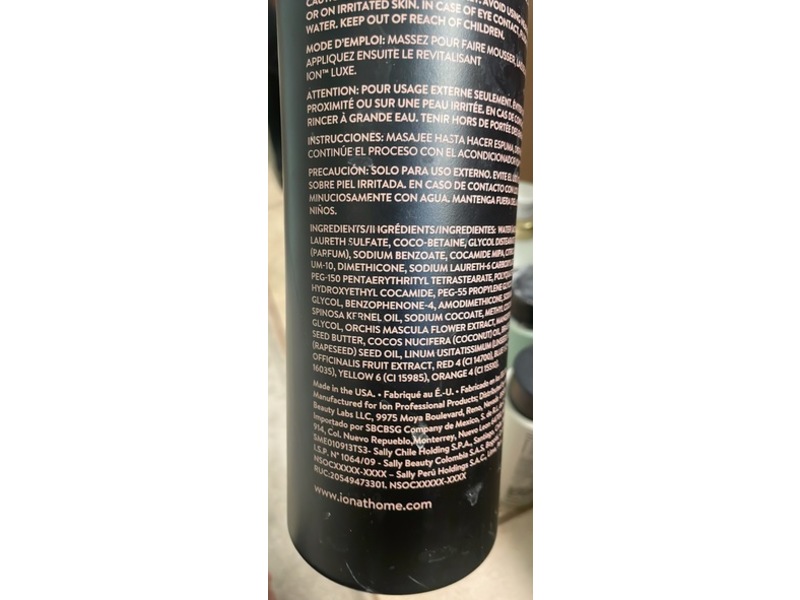 Ion Luxe Hydrating Shampoo, 33.88 fl oz/1 L