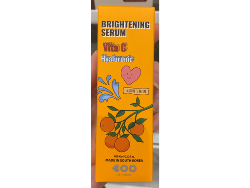 Dearboo Brightening Vita C Hyaluronic Serum, Fruit, 2.02 fl oz/60 mL