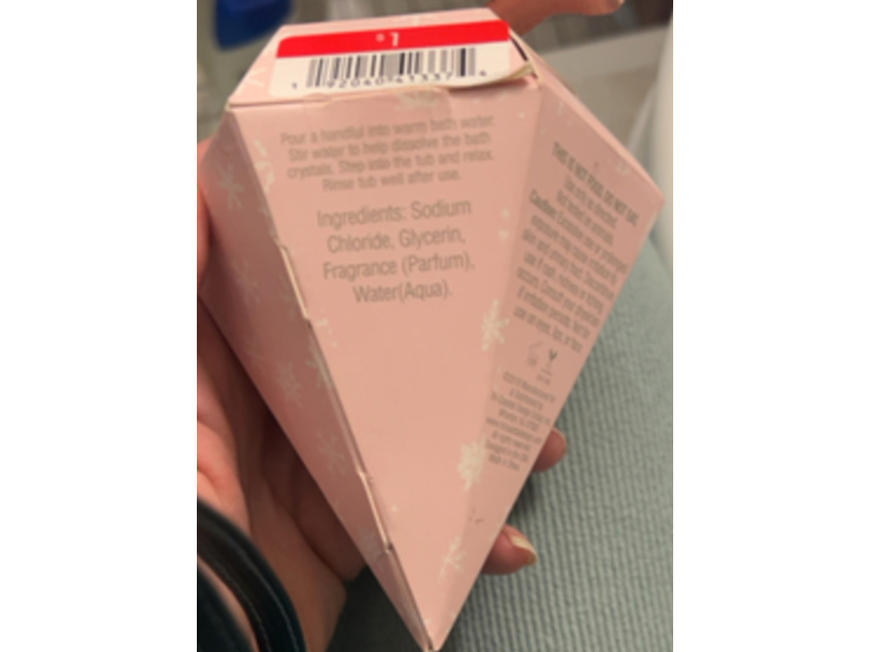 Tri Coastal Raspberry Peony Scented Bath Crystals, 5.3 oz/150 g