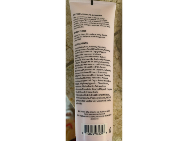 Nakery Beauty Skin Repair Double Retinol + Collagen Peptide Treatment, 8.45 fl oz/250mL