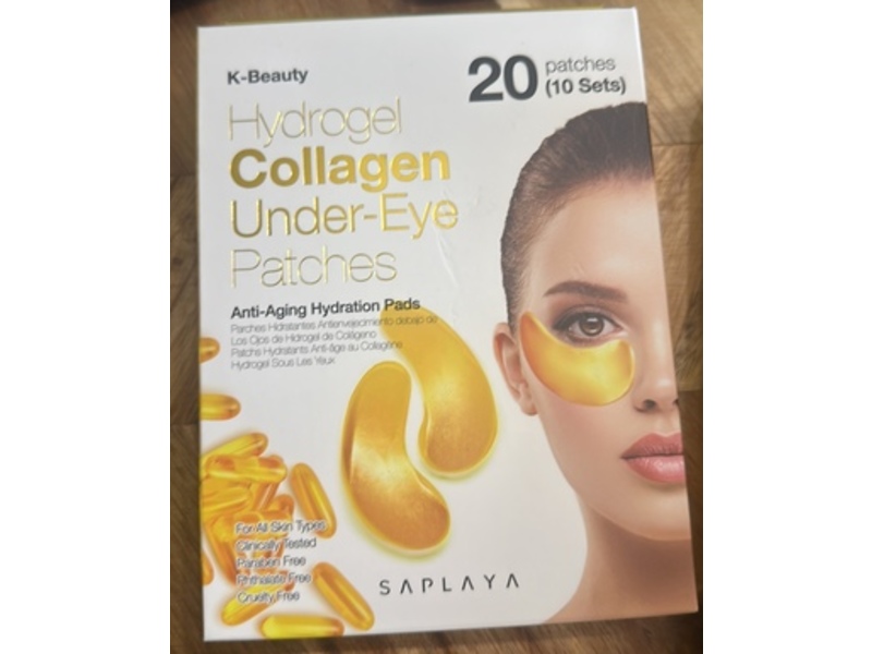 Saplaya Hydrogel Collagen Under-Eye Patches, 20 Count