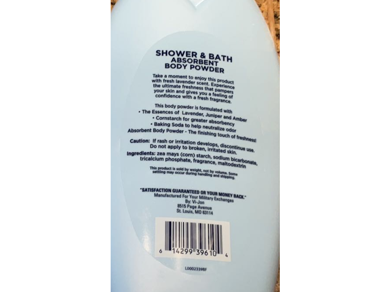Exchange Select Shower & Bath Absorbent Baby Powder, Fresh Lavender Scent, 13 oz/368 g