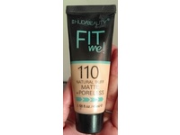 Huda Beauty Fit Me! Matte+Poreless Foundation, 110 Natural Buff, 1.58 fl oz/45 mL - thumbnail 1