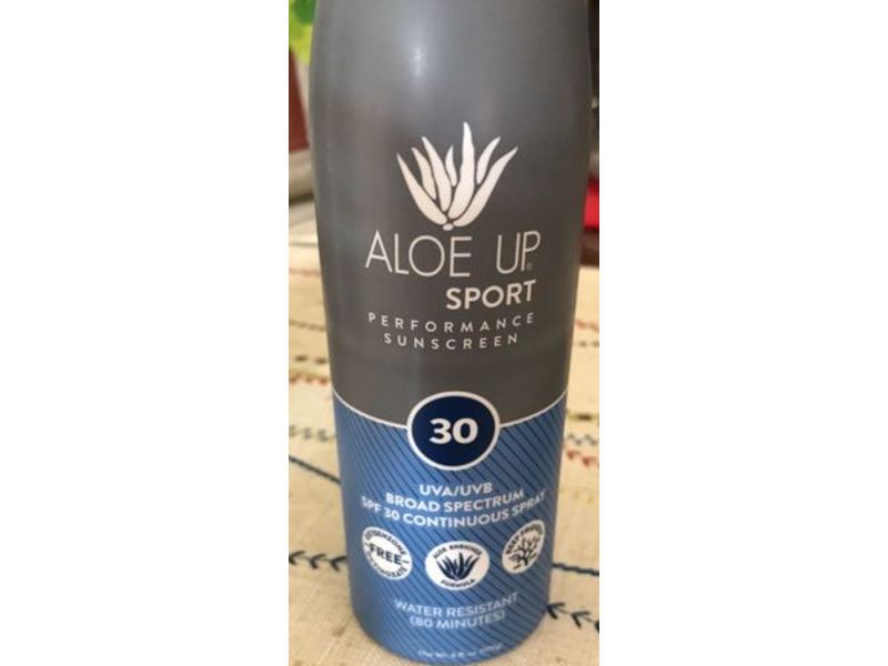 Aloe Up Sport Performance Sunscreen Spray, SPF 30, 6 fl oz