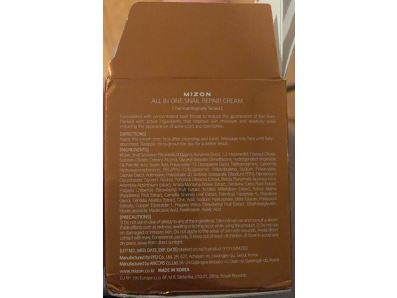 Mizon All In One Snail Repair Cream