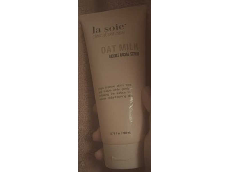 La Soie Clinical Skincare Gentle Facial Scrub, Oat Milk, 6.76 fl oz/200 mL