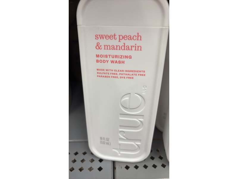 True Moisturizing Body Wash, sweet Peach & Mandarin, 18 fl oz/532 mL