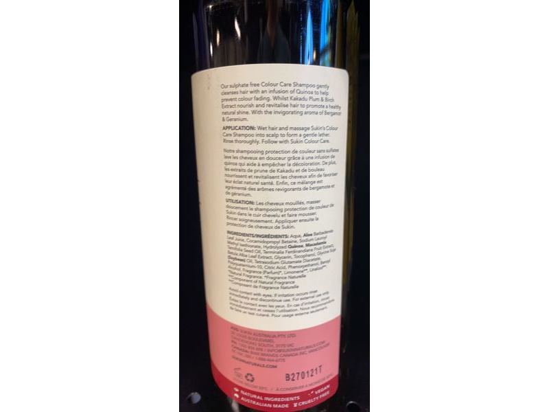 Sukin Colour Care Shampoo, 16.9 fl oz/500 mL