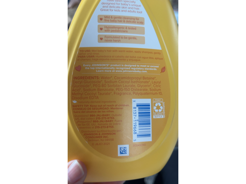 Johnson's Baby Shampoo, 33.8 fl oz/1000 mL