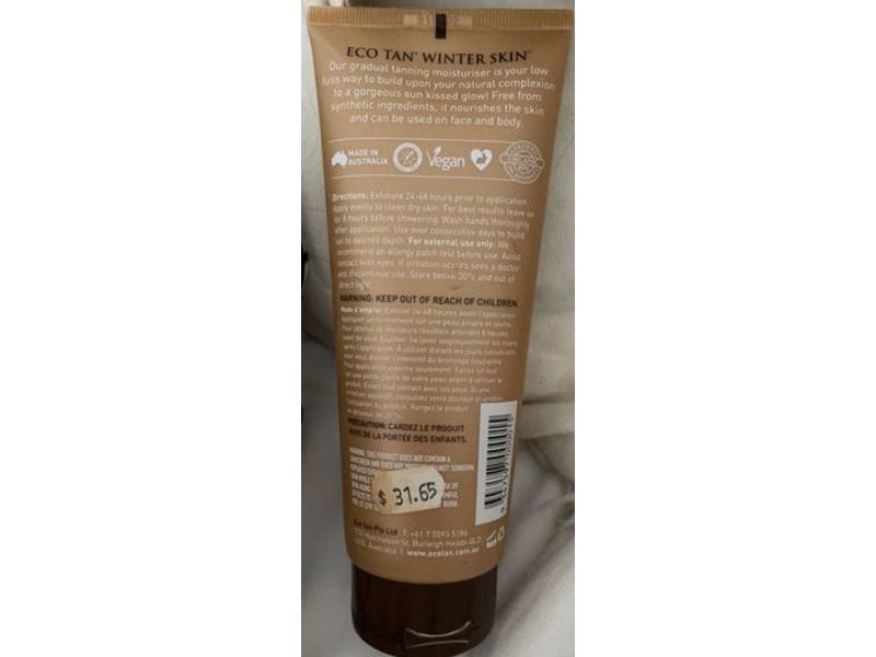 Eco Tan Winter Skin Gradual Tanning Moisturiser, Light/Medium, 6.76 fl oz/200 mL