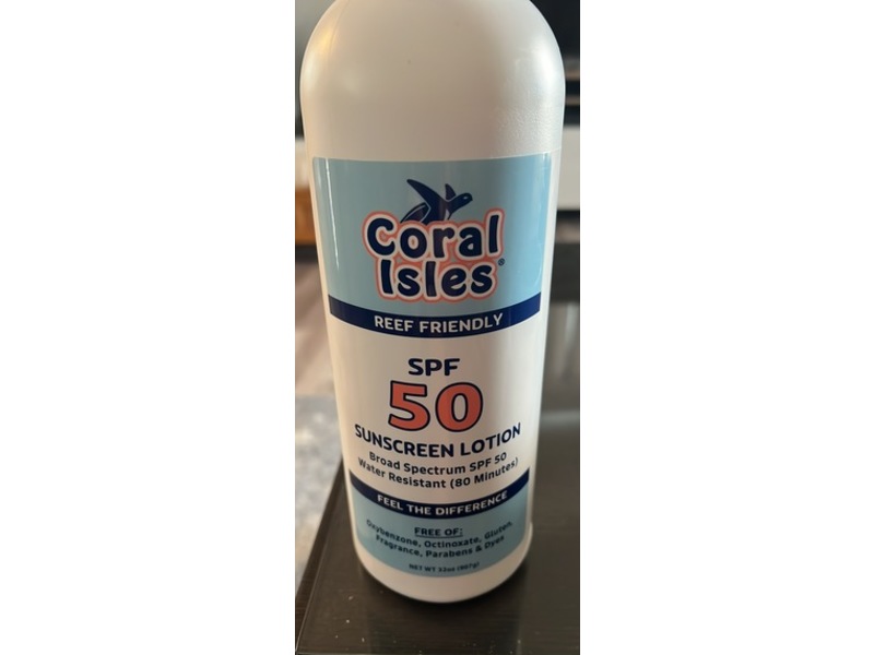 Coral Isles Sunscreen Lotion, Spf 50, 32 oz/997 g