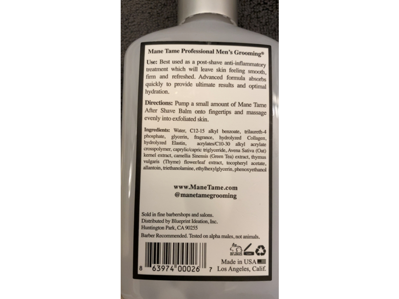 Mane Tame After Shave Balm, 9 oz/266 mL