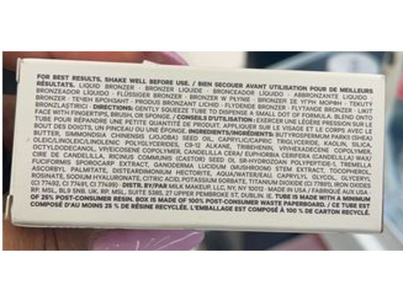 Milk Makeup Liquid Bronzer, Time Travel Light Bronze, 0.6 fl oz/17 mL