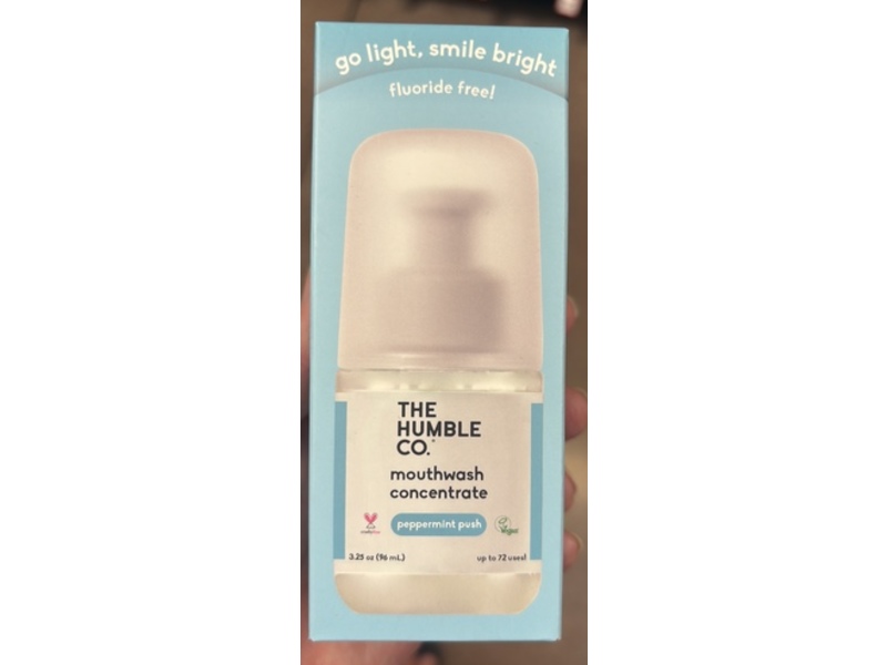 The Humble Co. Mouthwash Concentrate, Peppermint Push, 3.25 oz/96 mL