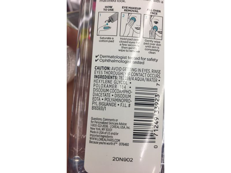 L'Oreal Paris Complete Cleanser Micellar Cleansing Water, Normal To Oily Skin, 13.5 fl oz/400 mL