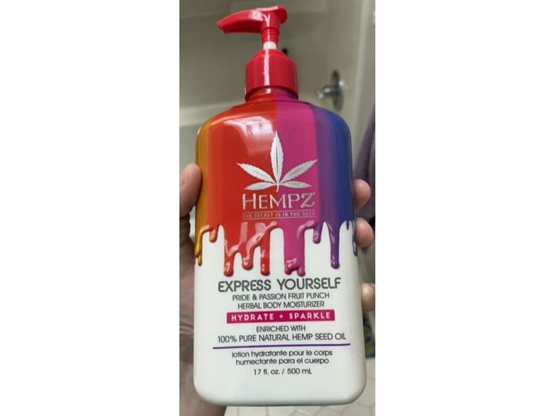 Hempz Express Yourself Pride & Passion Fruit Punch Herbal Body Moisturizer, 17 fl oz/500 ml