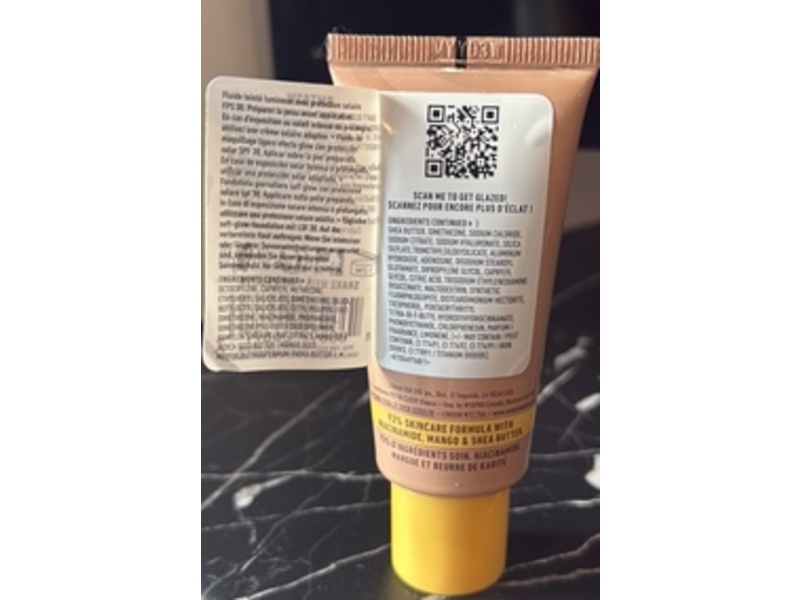 NYX Professional Makeup Buttermelt Glaze Soft Glow Skin Tint, SPF 30, 03 Cashew Butta, 1.01 fl oz/30 mL