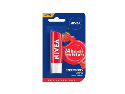 Nivea Lip Balm, Strawberry Shine, 4.8 g