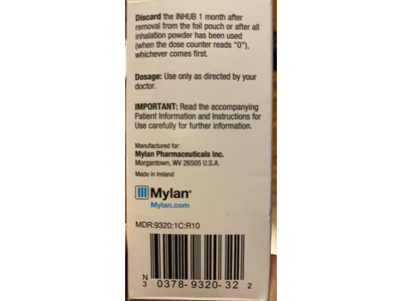 Wixela Inhub (fluticasone propionate and salmeterol inhalation powder, USP), 100/50, 30 Pre-metered Inhalation, Mylan Pharmaceuticals Inc. (RX)