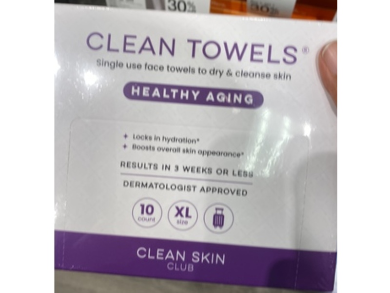Clean Skin Club Healthy Aging Clean Towels, XL, 10 Count