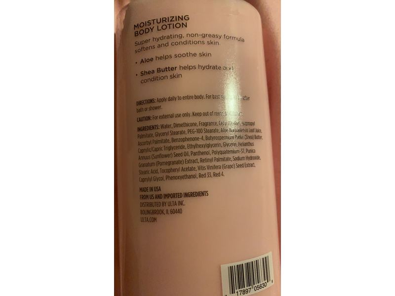 Ultabeauty Moisturizing Body Lotion, Blooming Berries, 10 fl oz/296 mL