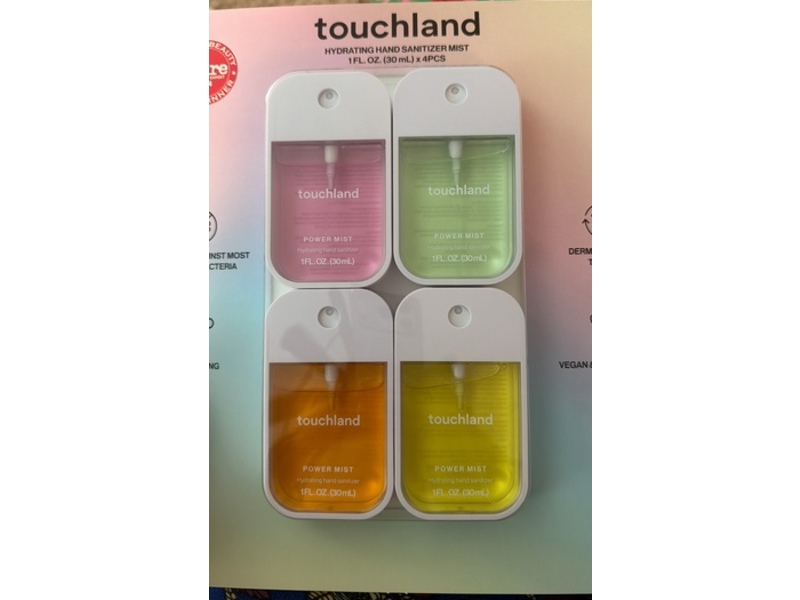 Touchland Hydrating Hand Sanitizer Mist Set, 1 fl oz/30 mL, Set Of 4