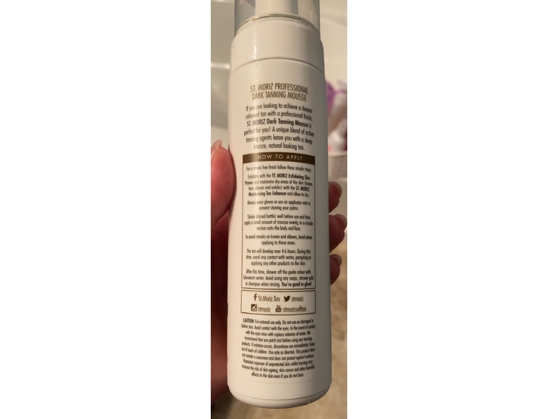 St. Moriz Professional Tanning Mousse, Dark, 6.76 fl oz/200 mL