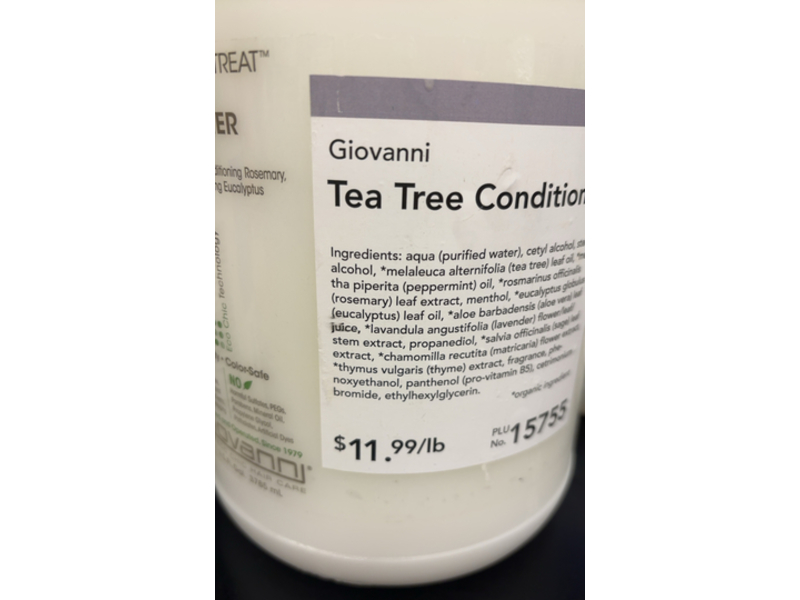 Giovanni Tea Tree Triple Treat Invigorating Conditioner, 3785 mL