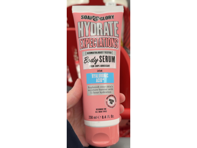 Soap & Glory Hydrate Expectations Body Serum, Original Pink & Hyaluronic Acid, 8.4 fl oz/250 mL