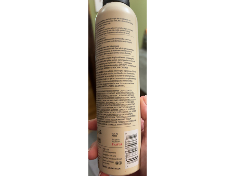 Curlsmith Invincible Volume Mousse, 6.8 oz/200 mL