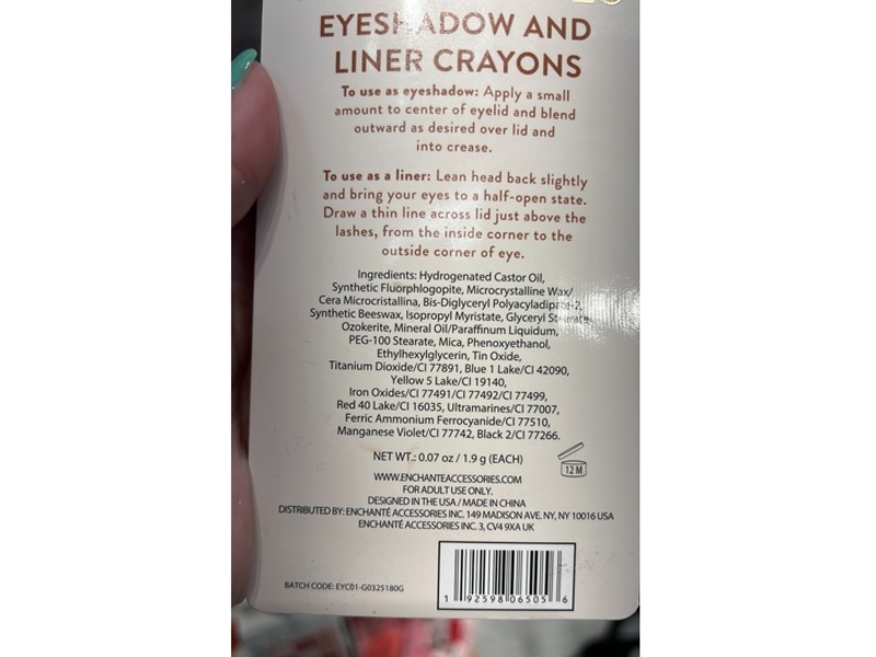 Ellen Tracy Eyeshadow & Liner Crayons, Bronze & Pink Nude, 0.07 oz/1.9 g